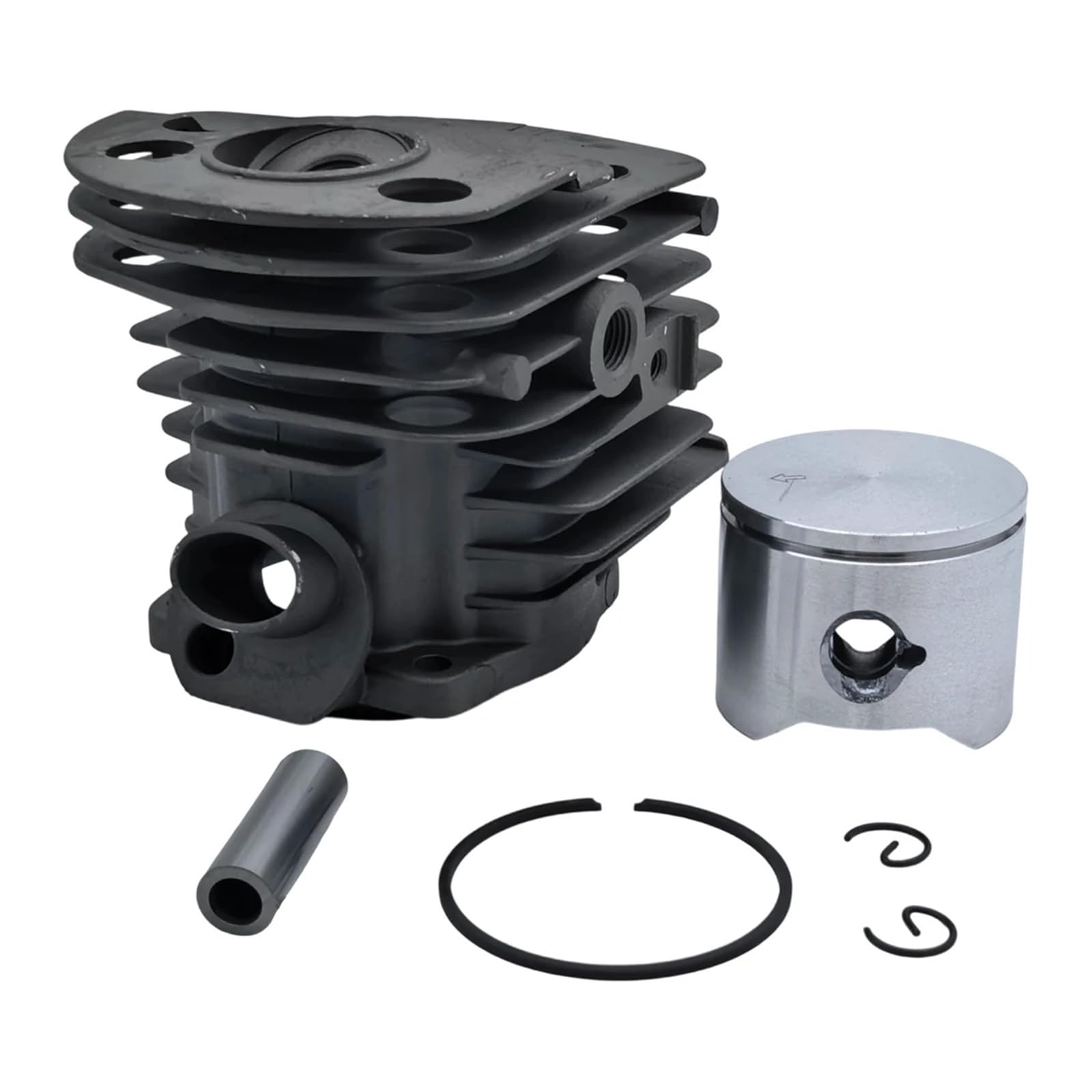Compatible con HUSQVARNA 50 51 55, repuestos for motor de motosierra de gasolina 503168301 501766605, kit de motor de perno de soporte de silenciador de pistón de cilindro de 45 mm