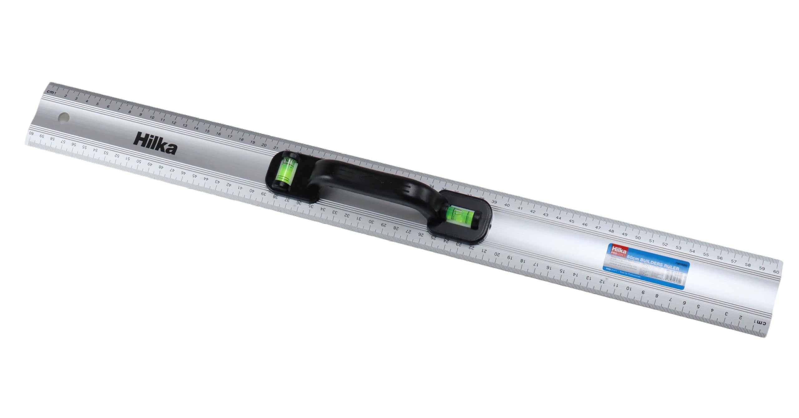 Hilka 75610060 60cm Builders Ruler, Silver - Image 2
