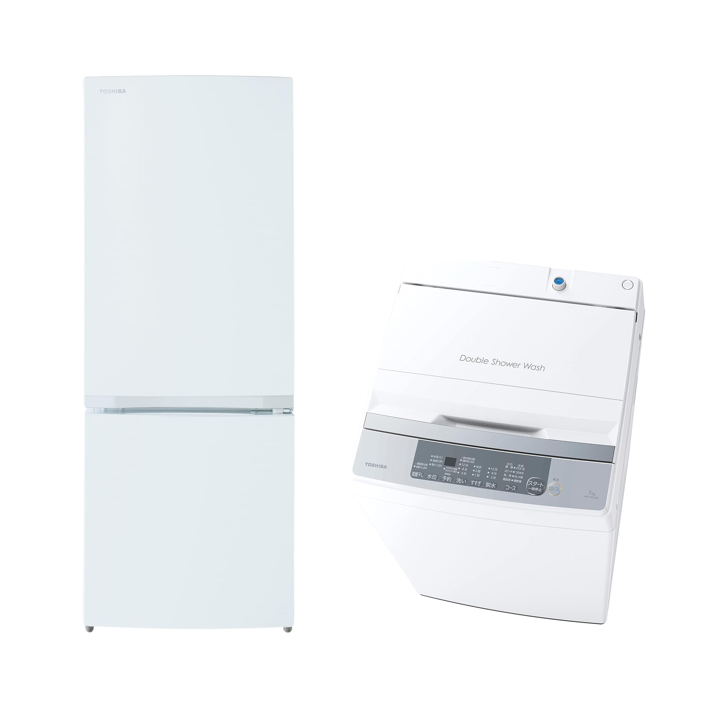 Amazon | TOSHIBA(東芝)【2点セット】冷蔵庫 153L+洗濯機 7kg GR 