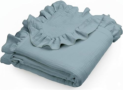 Miniatura 21 de meowcards Mantas de muselina para envolver al bebé, mantas unisex para bebés niños y niñas, grandes 47 x 47 pulgadas, mantas de recepción Boho