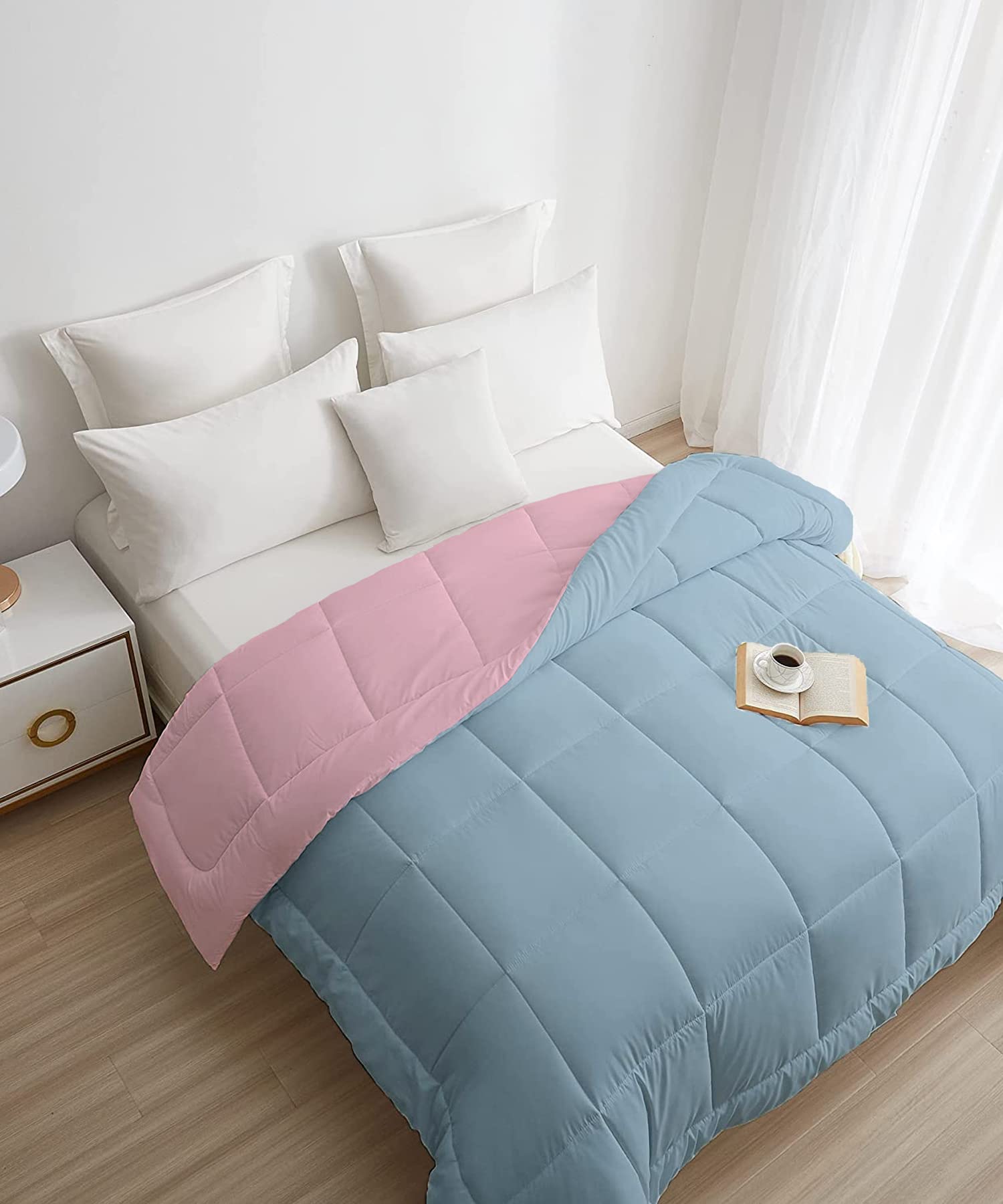 See full amazon price history chart for Trident Comfort Living Microfiber Reversible AC Comforter, 120 GSM, Soft & Cozy, Lightweight Quilt, All Season use, Machine Washable, Queen/Double - 90x100 inches (Candy Sky) Trident Comfort Living Microfiber Reversible AC Comforter, 120 GSM, Soft & Cozy, Lightweight Quilt, All Season use, Machine Washable, Queen/Double - 90x100 inches (Candy Sky) (B09T3P6CR5) Amazon Price History, Amazon Price Tracker
