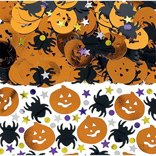 Amscan 379466 Halloween Metallic Foil Confetti Mix, 1 pack
