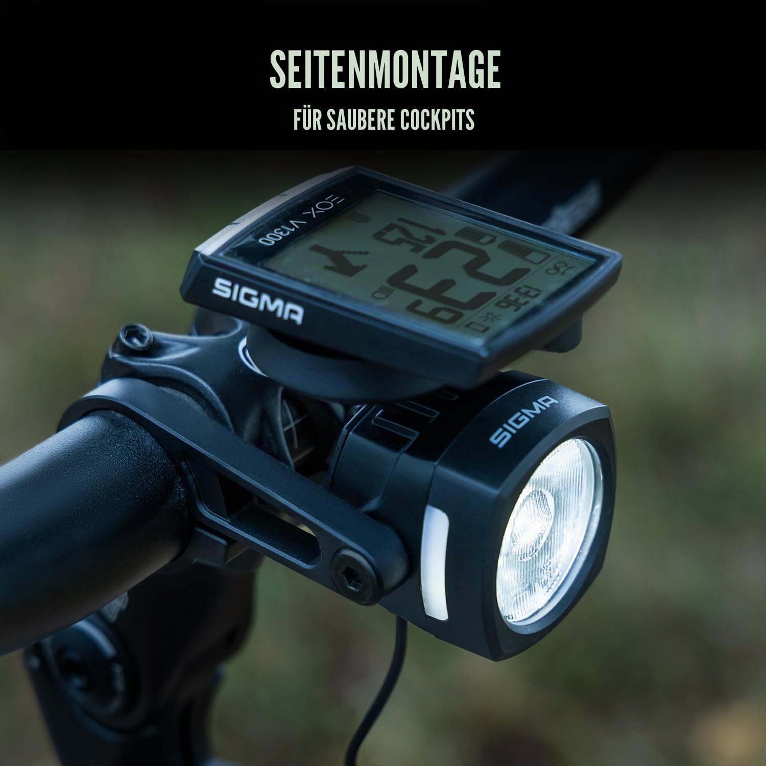 SIGMA EOX FL 150 | StVZO zugelassene Beleuchtung für E-Bikes | E-Bike Frontleuchte mit 150 LUX | USB-C Ladeanschluss | Tagfahrmodus & Lichtsensor