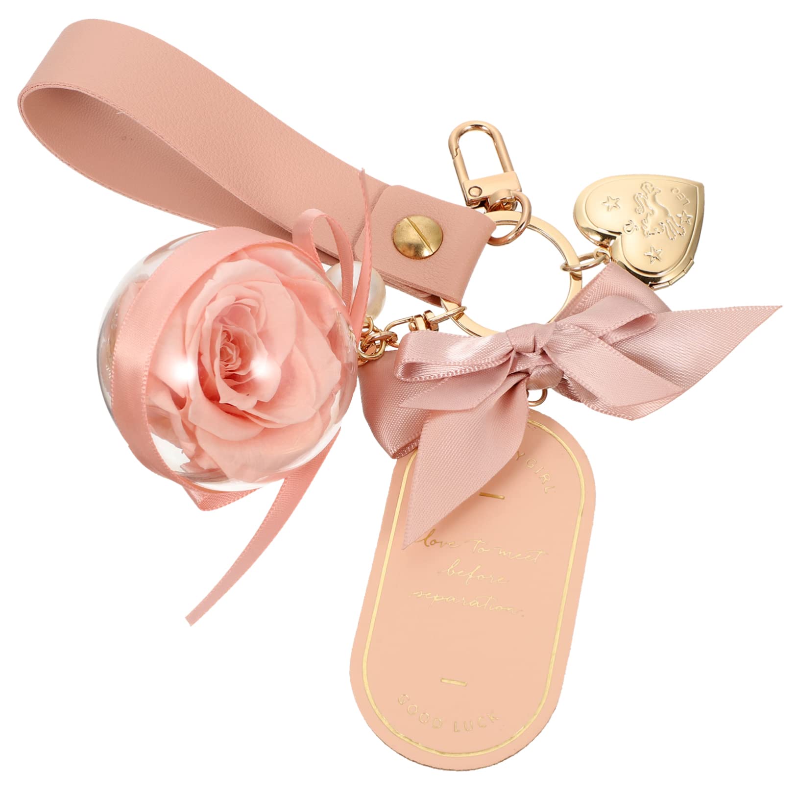 GALPADA 3St konservierter Blumen-Schlüsselanhänger Geldbörse für Mädchen dekorativer Taschenanhänger personalisierte schlüsselanhänger bag charm Ledergeldbörse Geldbörsen tragbar