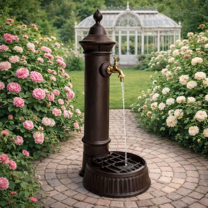 fontaine de jardin en fonte d'aluminium