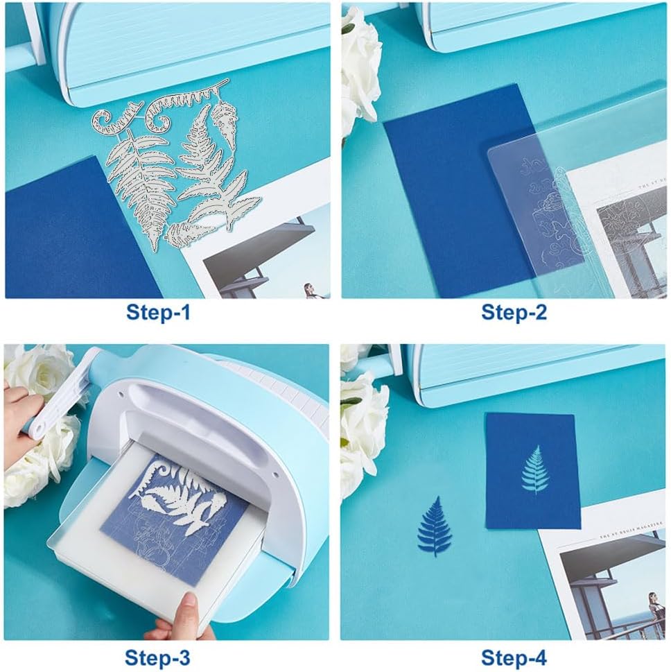 BENECREAT Fern Leaves Die Cuts for Card Making, Leaves Cutting Dies Stencil for Scrapbooking, Plant Embossing Die Cuts for DIY Album Decorative Paper Card Making