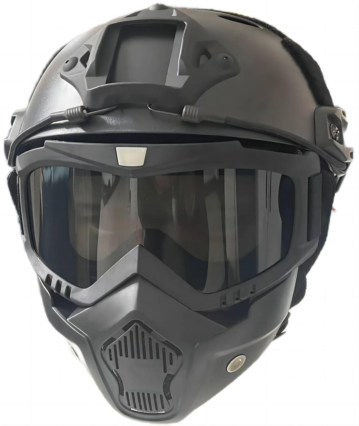 Airsoft Helmet and Mask Fast Base Jump Helmet PJ Style Airsoft Helmets Tactical Full face mask with Detachable and Adjustable Goggles