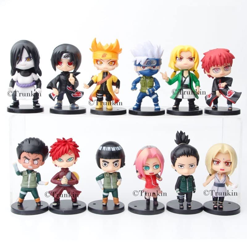 Image of Trunkin 12 Pcs Set B sage Mode Anime Action Figure PVC Set Collectible Sasuke Itachi Jiraiya Hinata Kakashi Figurines Uzumaki Sage Mode