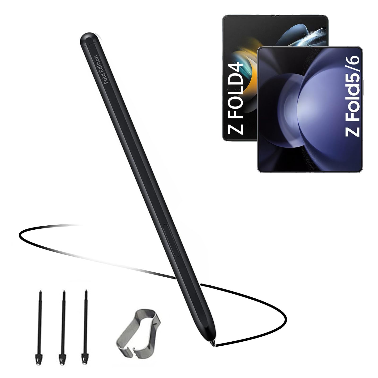 COCOING Z Fold 4 Pen Fold Edition for S Pen Galaxy Z Fold 4/5 S Pen Replacement for Samsung Galaxy Z fold 4/5 S Pen Stylus Pen + Free 2 Tips/Nibs Replacement