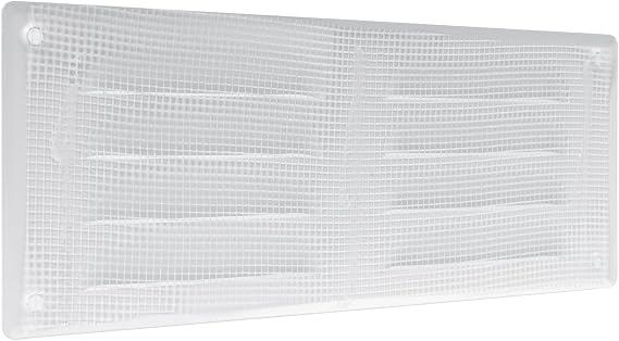 Vent Systems 10 x 4 Inch (Duct Size) - White Air Vent Cover - Metal Air Return Grille with Mesh Screen and Louvers for Bathroom, Kitchen, Garage - HVAC Vent Duct Cover for Indoor and Outdoor Use