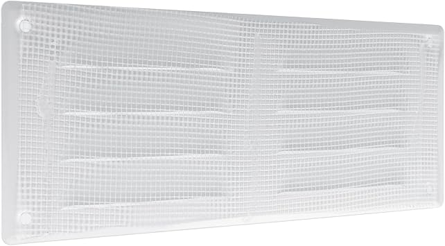 Vent Systems 10 x 4 Inch (Duct Size) - White Air Vent Cover - Metal Air Return Grille with Mesh Screen and Louvers for Bathroom, Kitchen, Garage - HVAC Vent Duct Cover for Indoor and Outdoor Use