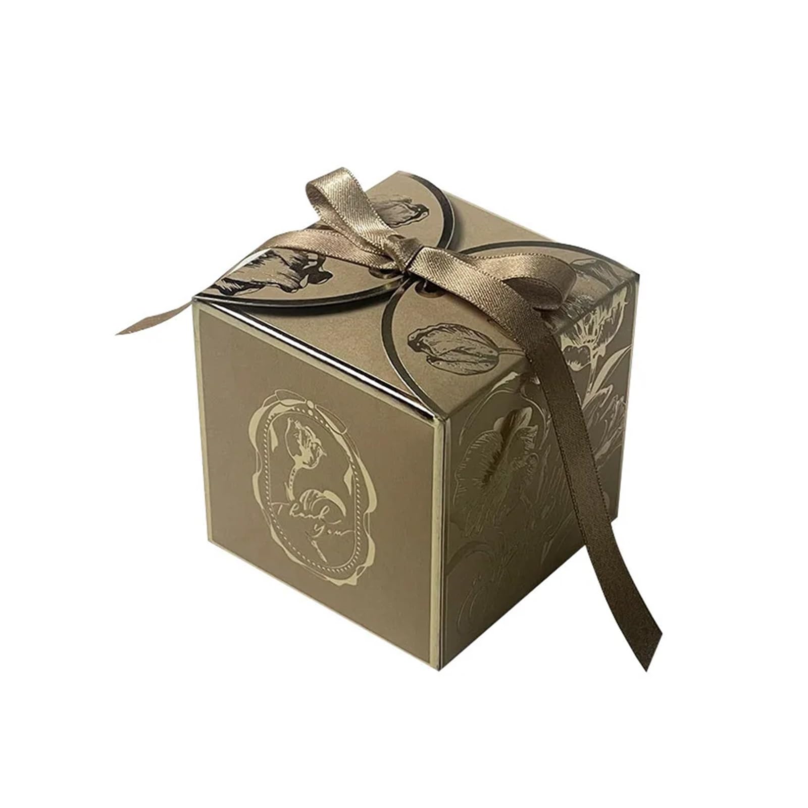 Cajas De Boda Para Caramelos Caja de dulces de boda de lujo, color champán, 10 unidades, color dorado, ideal for bodas.(Champagne,100pcs)
