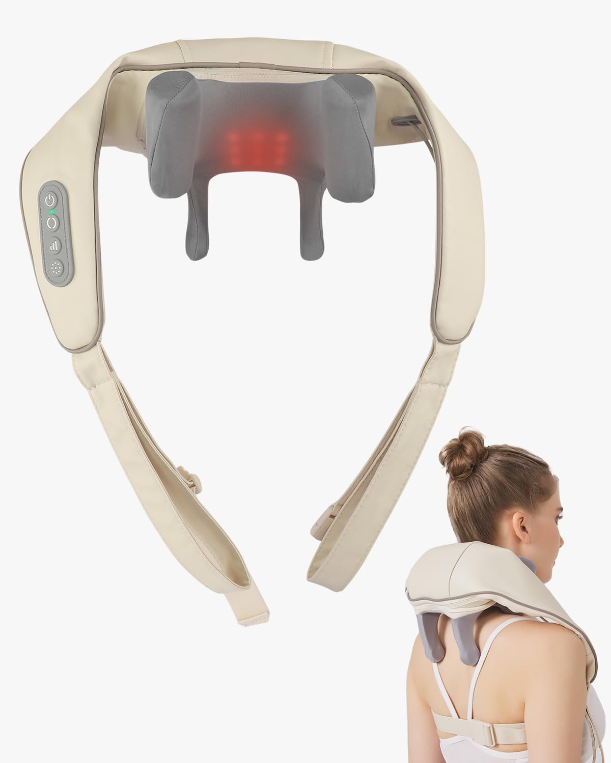 day wolf Nackenmassagegerät mit Wärme 2-in-1 Rückenmassagegerät Zur Schmerzlinderung IM tiefen Gewebe, 5D Shiatsu Massagegerät geschenke FÜR Frauen Männer Mütter Väter