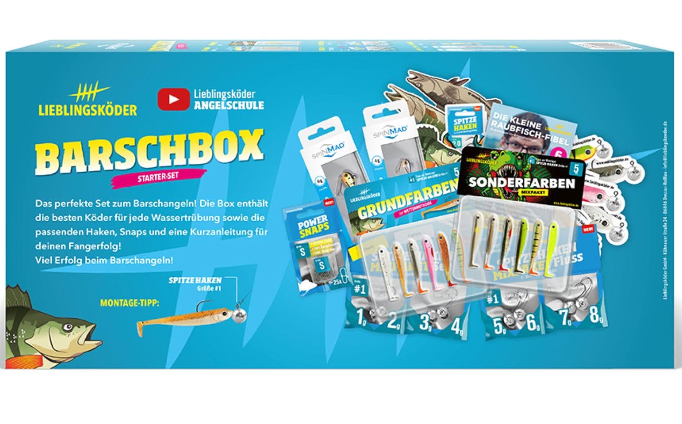 Lieblingsköder Barschbox - Angelset zum Barschangeln, Köderset, Kunstköderset, Köder zum Angeln auf Barsch