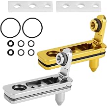 2 Pack Lighter Gasket Seal Insert Compatible with Zippo, Metal Repair Kit Anti-Evaporation Accessories with Cotton Felt Pad for Lighter Insert Replacement Parts, Easy Installation Gold+Silver 2pcs