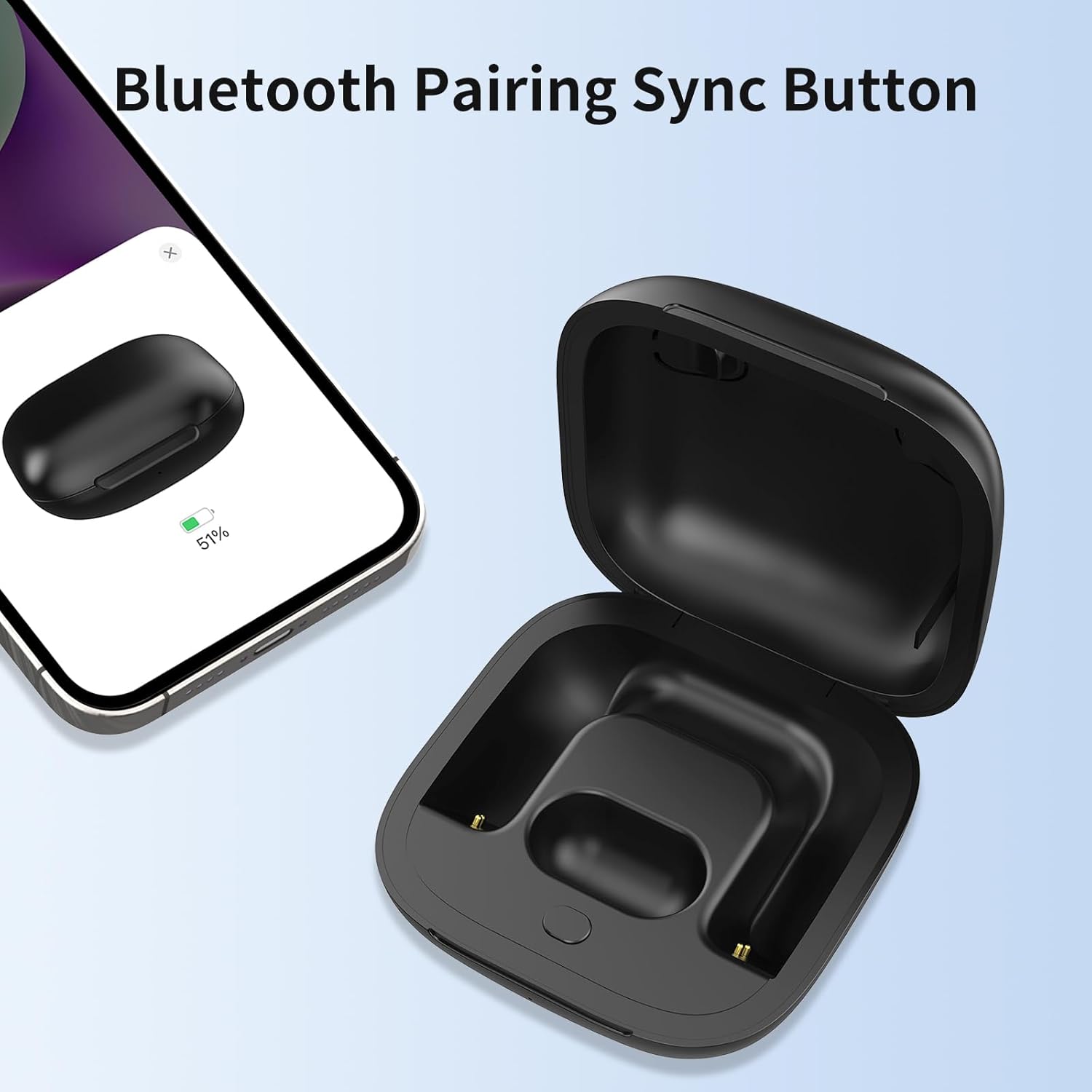 Charging Case Replacement for Beats Powerbeats Pro, 700mAh Portable Charger with Bluetooth Pairing Sync Button (Earbuds Not Included) - Image 6