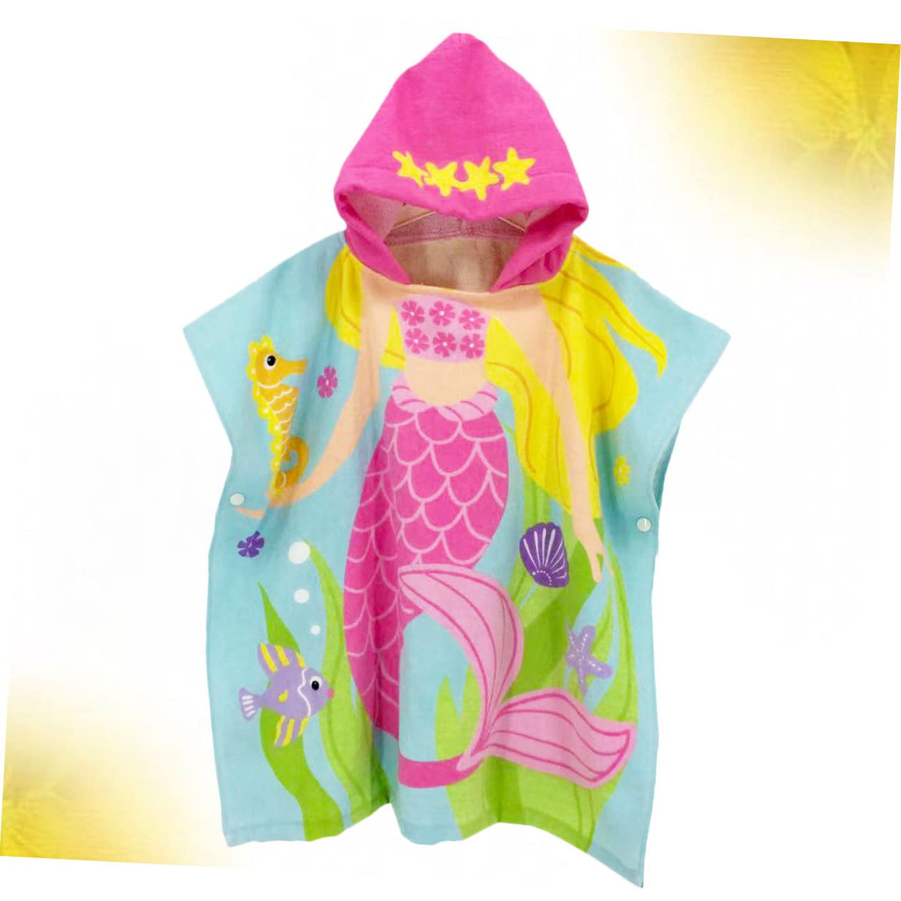 MAGICLULU Kinderkapuzenstrandtuch Aus Baumwolle Tragbar Mit Cartoon-Muster Strandkleidung Und Bademantel Für Junge Mädchen