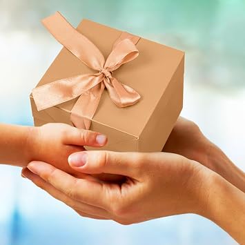 Gift Box with Ribbon, 6pcs, Gold, 444,For Father's Day | For Birthday, Anniversary, Mother's Day,Christmas Day,Soccer game,Soccer gift box,Football fan gift