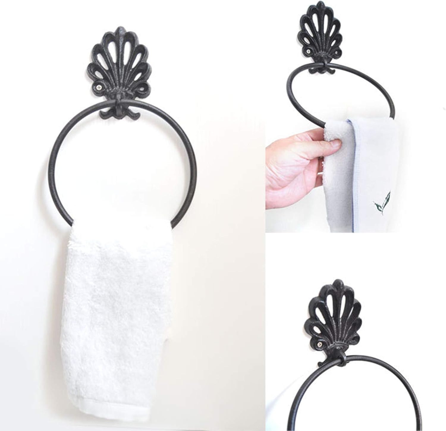 2PCS Towel Rack, Towel Shelf,Antique Hanging Vintage Towel Ring, Bathroom Accessories, Suitable for Bathroom, Kitchen and Toilet(2*Towel Ring)