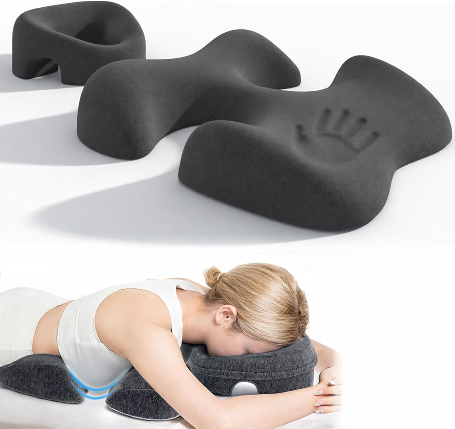 Face Down Breast Support Cushion for Massage Table, Prone Face Cushion for Therapy, Comfortable Chest Support for Spa, Salon and Home