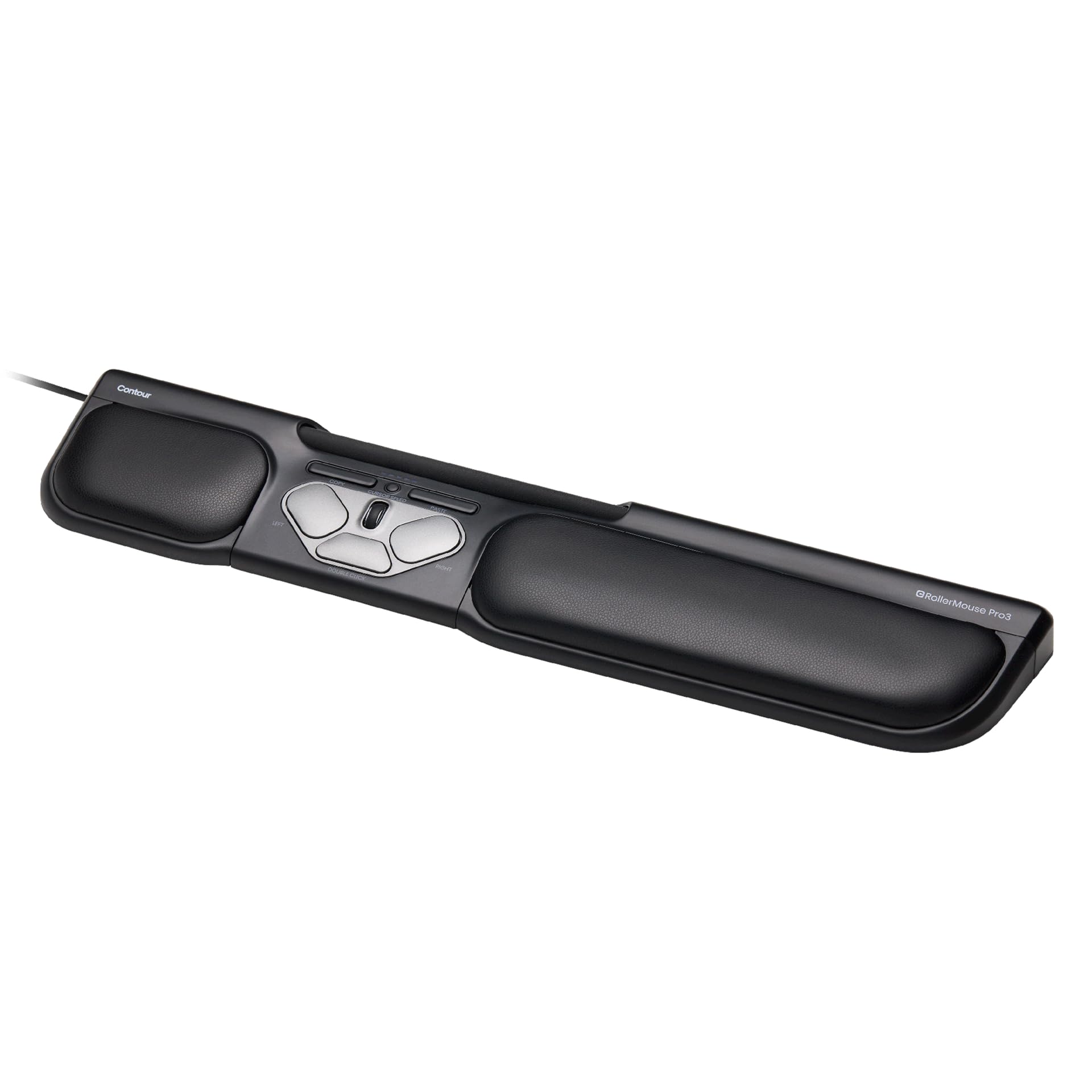 Contour RollerMouse Pro 3 | Ergonomische Maus | Für Rechts- und Linkshänder | Kabelgebundene Computermaus mit Handauflage | 8 Tasten | 2400 DPI | Für Windows und Mac