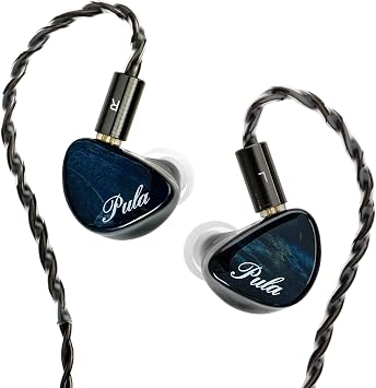 HiFiGo PULA Unicrom Beryllium-Coated Dynamic Driver IEM, HiFi in Ear Monitor, Wired Gaming Earbuds with Detachable Interchangeable Plug 0.78 2pin 3.5/4.4mm IEM Cable for Musician Audiophile Blue