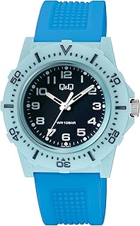 Q&Q WATCHES Men's Watch Black Rubber Strap V32A008VY
