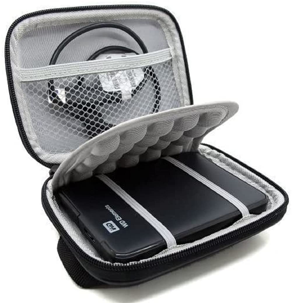 Khanka Portable Etui de Voyage Housse pour Disque Dur 2,5 Pouces- WD Digital/Elements Portable/My Passport Essential HDD/Seagate