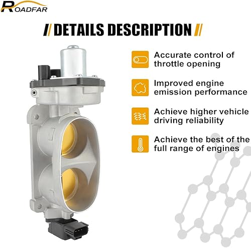 Miniatura 3 de ROADFAR Conjunto de cuerpo del acelerador eléctrico compatible para Ford 2005-2010 para Mustang Replaces 7R3Z9E926AA, 9R3Z9E926A, 9R3Z9E926B,