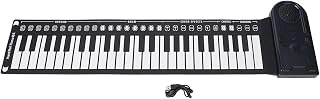 Faltbare Silikon Pia-no Keyboard Tragbare 49 Tasten Roll Up Pi-ano Keyboard Flexible Elektronische Orgel mit 8 Trommelrhythmen 16 Tönen 6 Demo-Songs USB-Aufladung für Anfänger Erwachsene (B)