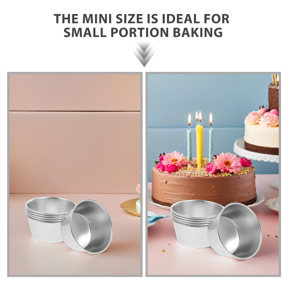 8 Kleiner Backformen aus Kohlenstoffstahl Antihaftbeschichtet Muffinformen für Kuchen Törtchen und Desserts