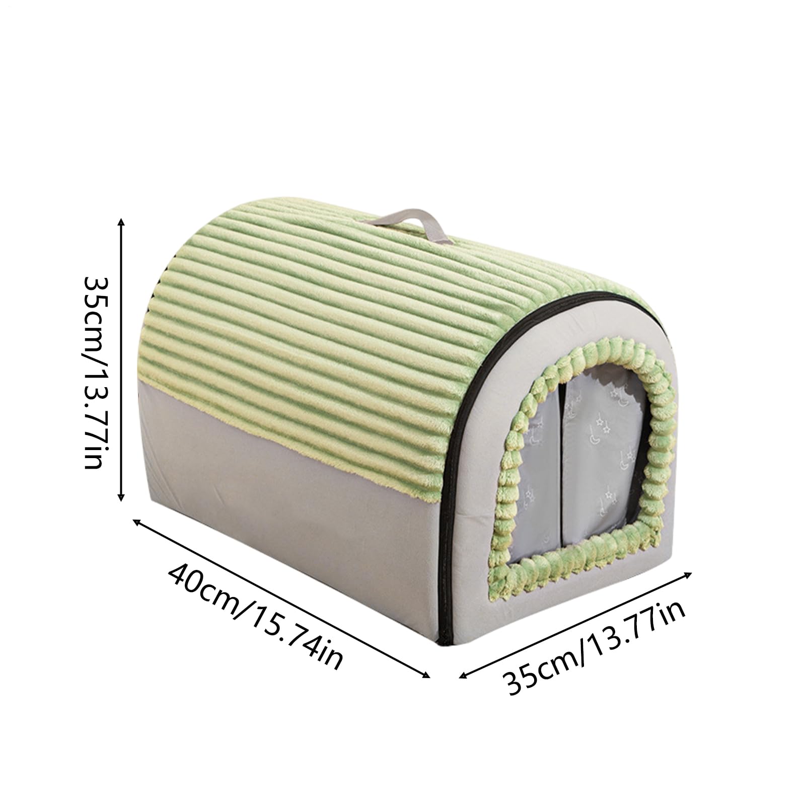 سرير قطط مغلق، عش للحيوانات الاليفة قابل للازالة - سرير منزل للقطط قابل للغسل - للجراء والحيوانات الصغيرة في المنزل وغرفة المعيشة وغرفة النوم ومنطقة اللعب والشقة