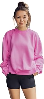 سويت شيرت TWOAW24SW00102 بيسيك بقصة مريحة وفضفاضة ورقبة دائرية ضيقة، منسوج من الداخل ببطانة سميكة وناعمة صناعية من ترنديول