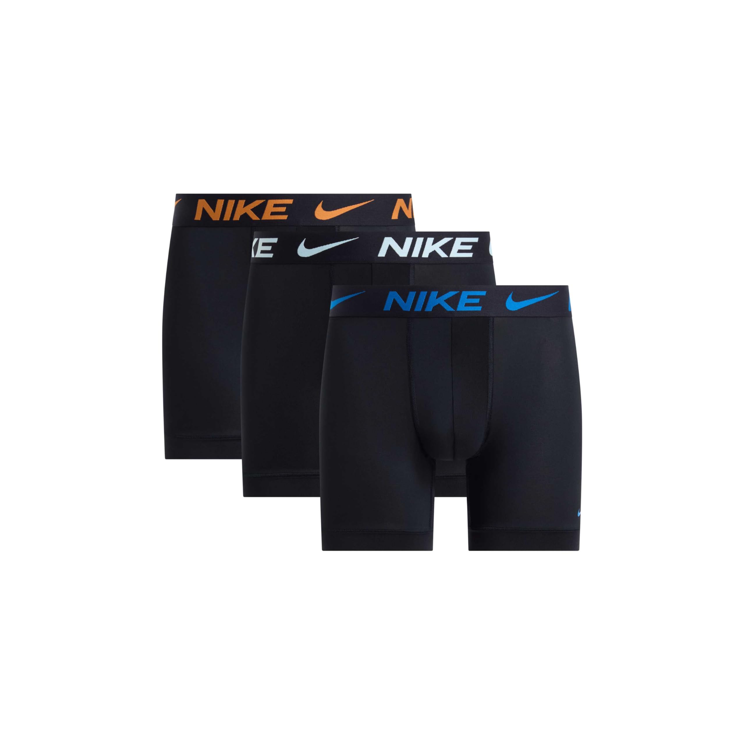 Nike Boxer Brief 3 Pack Grcr Bl Brlnt Bl Mnrch Logo Wb Black Men's Medium