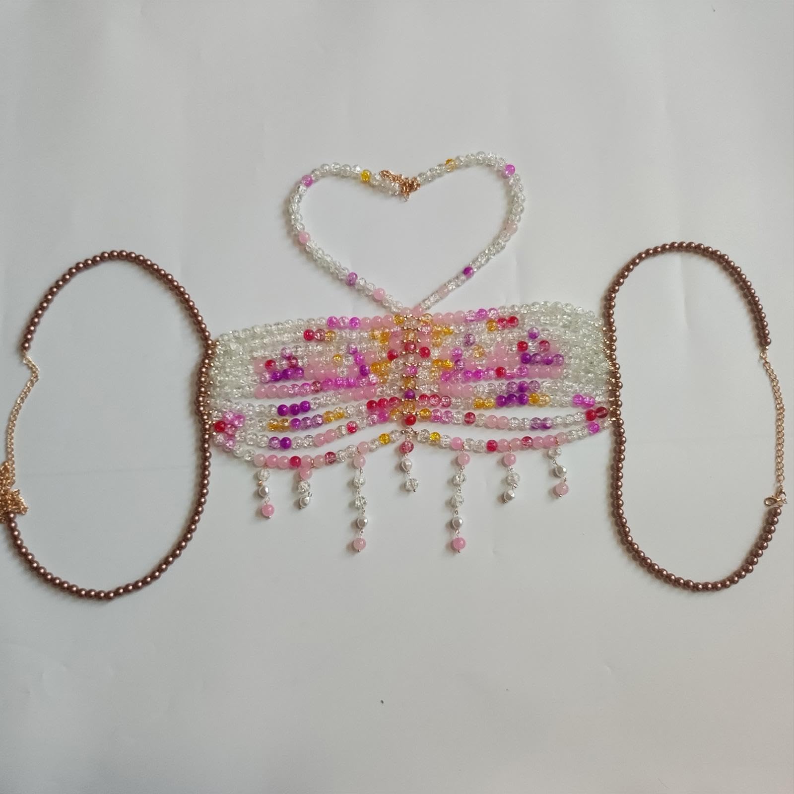 Chaîne de Corps en Perles, Accessoire de Corps Unique, Bijou de Corps Respirant pour La Musique