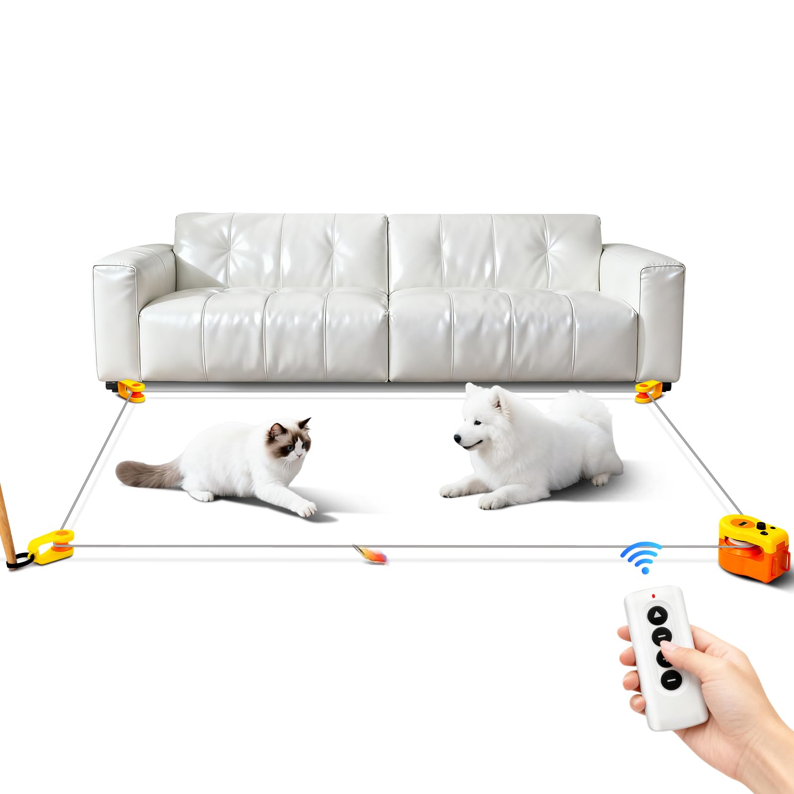 Giocattoli per gatti da interni, tapis roulant per gatti, giocattoli automatici/telecomandati per gatti, velocità regolabile, giocattoli simulati per caccia al gatto, edizione
