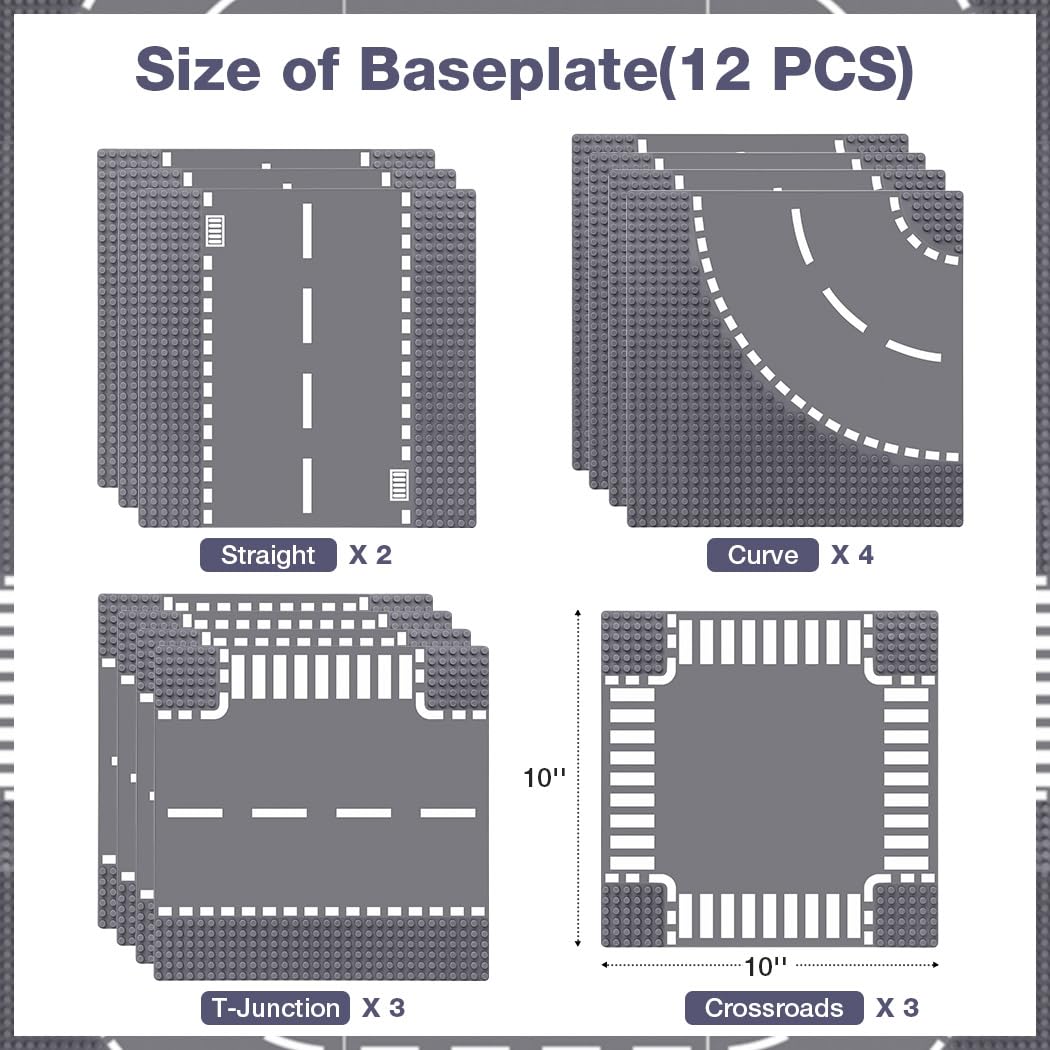 Lekebaby 12 Pack Road Base Plates - Image 4