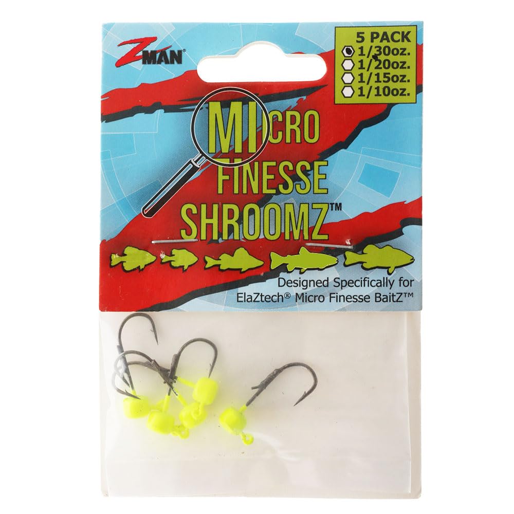 Amazon.com : Z-Man MFH130-02PK5 Micro Finesse Shroomz 1/30 Oz
