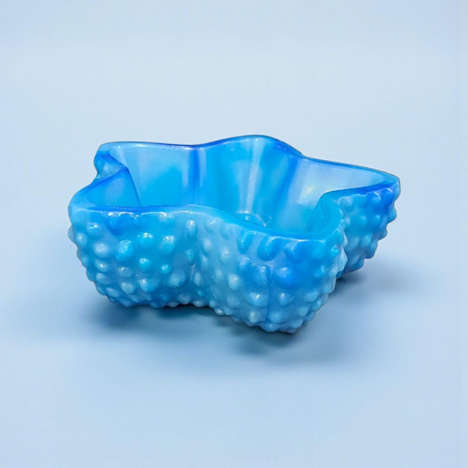 Inventive Art Creation Decorative Starfish Shaped Resin Key Bowl, 15.5 cm Wide (Ocean Glow Cyan)