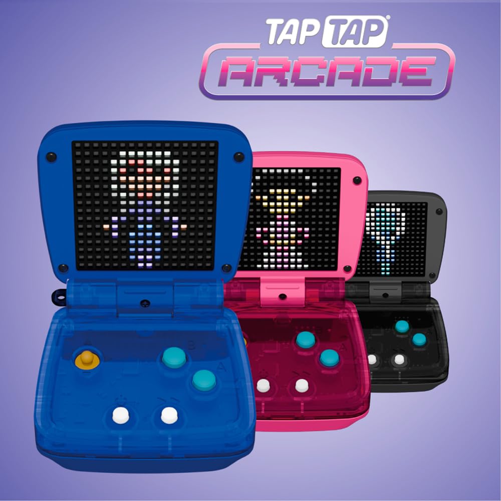 BANDAI TAPTAP Arcade FC34812 Multicolor - Elektroniczne urządzenie do gier w rozmiarze dłoni - Retro, zawiera 10 zabawnych gier wideo, prezent dla osób powyżej 5 lat