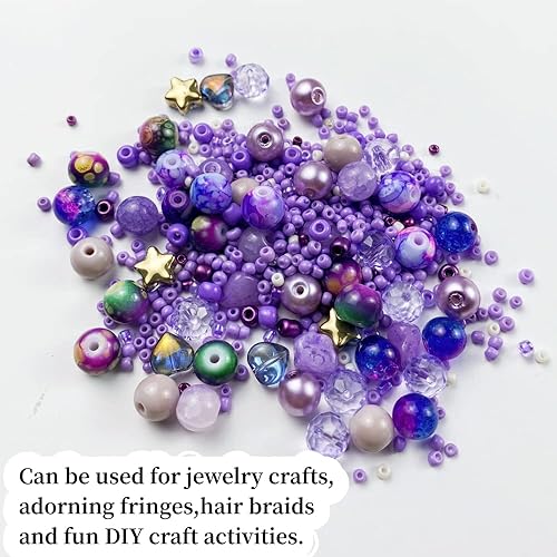 Miniatura 5 de Cuentas de resina de vidrio surtidas cuentas de mijo de grava agrietada varios tamaños colores cuentas espaciadoras lisas para pulseras collares