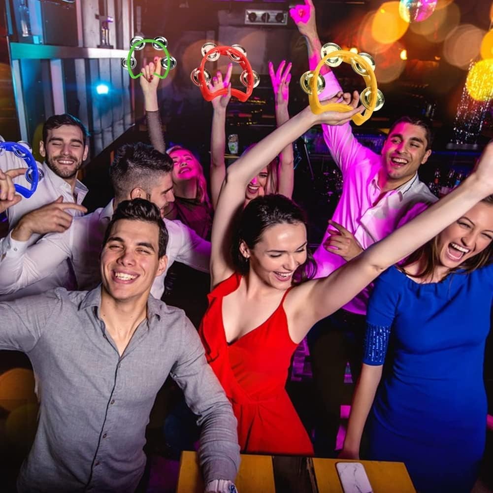 20 Sztuk Plastikowych Tamburynów Instrumentów Muzycznych, Mini Ręczne Tamburyny