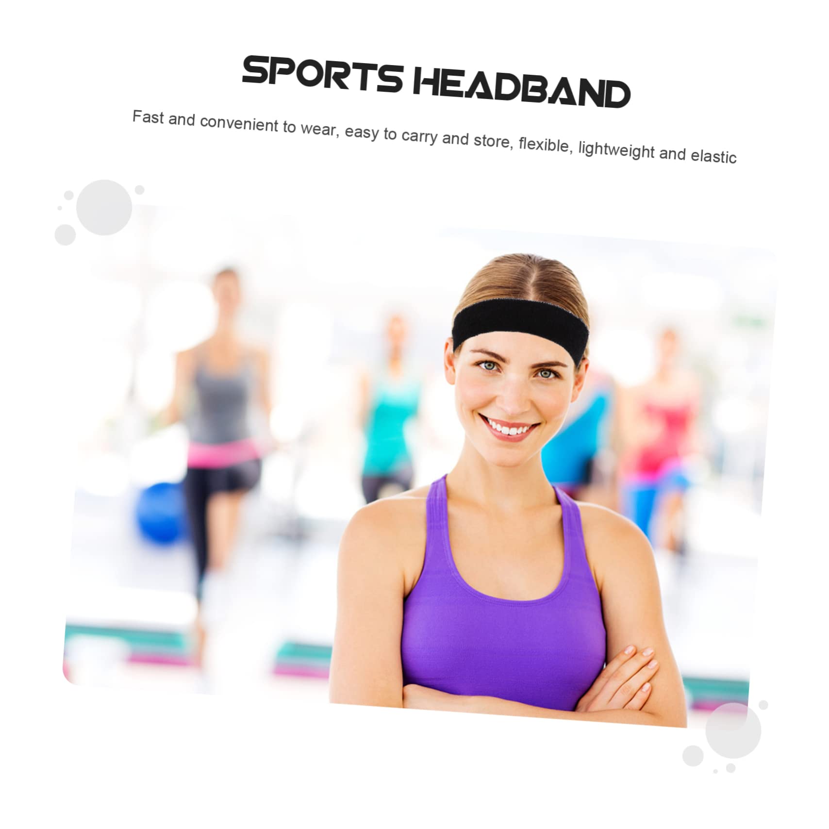 20 Piezas Diadema Deportiva Accesorios Deportivos Bicicleta Estática Toallas Suaves Diadema Toalla Diadema Yoga Aptitud Física Muñequera Elástico Europeo y Americano
