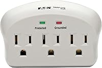 Vista 6 de Eaton Tripp Lite SK3-0 Extensor de Tomacorriente de Pared Multi-Enchufe Protector contra Sobretensiones, 3 Tomacorrientes, Clasificación de 660