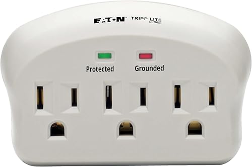 Miniatura 6 de Eaton Tripp Lite SK3-0 Extensor de Tomacorriente de Pared Multi-Enchufe Protector contra Sobretensiones, 3 Tomacorrientes, Clasificación de 660