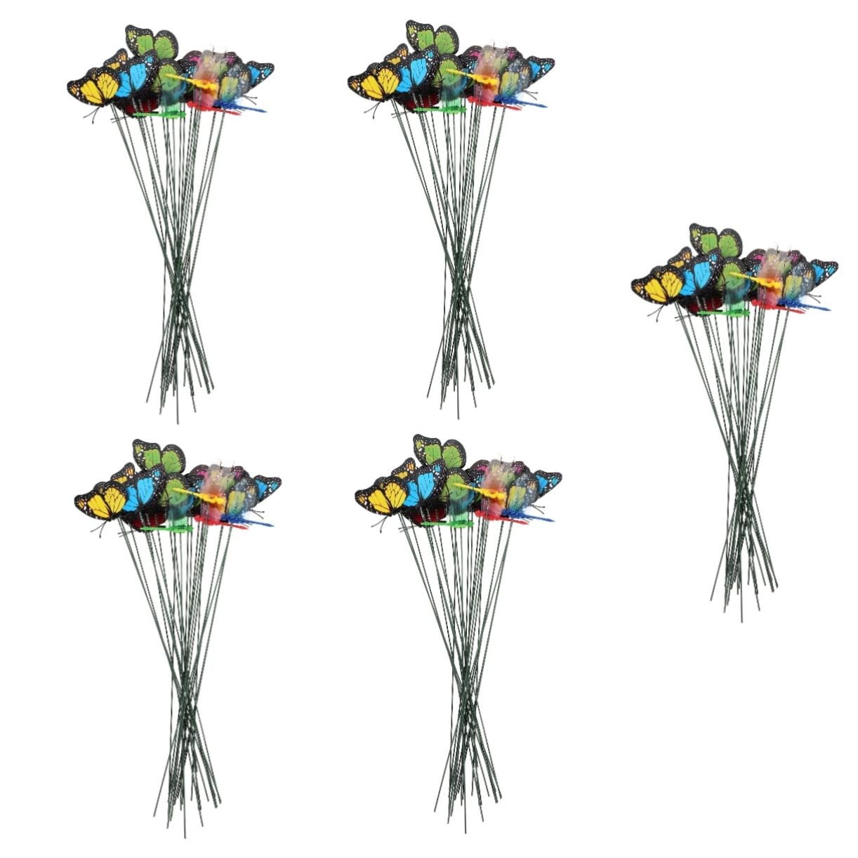 ifundom 5 Sätze Teiliges Deko Schmetterlinge Und Libellen Künstliche Gartenstecker Für Outdoor Dekoration Monarch Schmetterlinge Libellen Für Garten Und Wohnräume Stück * 5