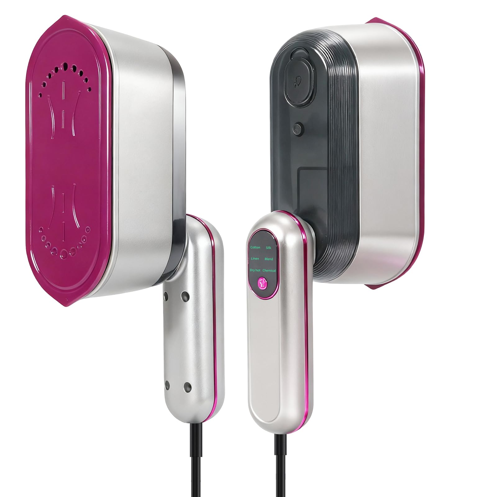 Steam Iron 1500W Powerful Handheld Travel Steam Iron, 6 Speed Temperature control Fast Heating, 2-in-1 Clothes Steamer with Water Tank, suitable for Travel and Home