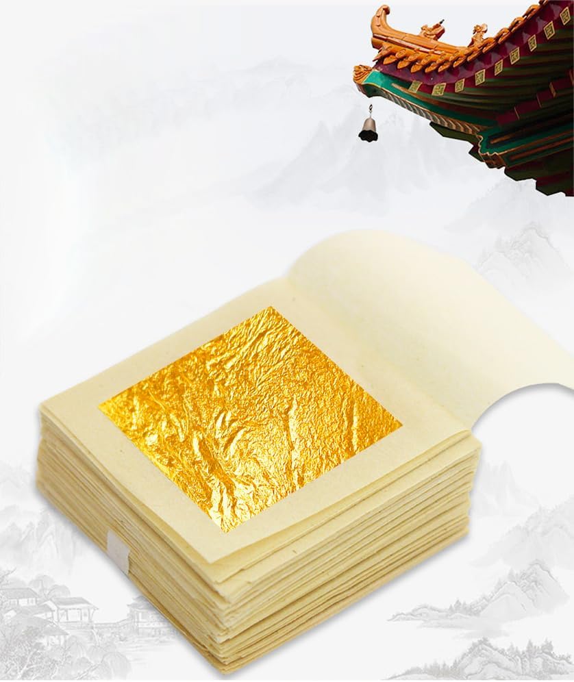 High Purity Gold Foil Sheet, Square Au Material, for Sticker, Painting, DIY, Decoration, Industrial Material, 10Pcs/100Pcs (100, 7.5*7.5cm, Width*Length)