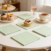 Vista 7 de 300 paquetes de servilletas de cóctel de 2 capas, servilletas de postre plegadas de 5 x 5 pulgadas, servilletas desechables para cena, boda