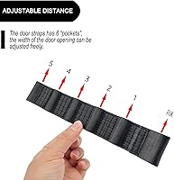 Vista 6 de Correa de puerta para Jeep Wrangler, correas de control de puerta para Jeep TJ JK JKU JL JLU, correa de límite de puerta ajustable resistente